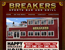 Tablet Screenshot of breakerssportsbarandgrill.com